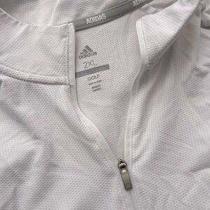 Adidas White Performance Jacket with Mesh Texture